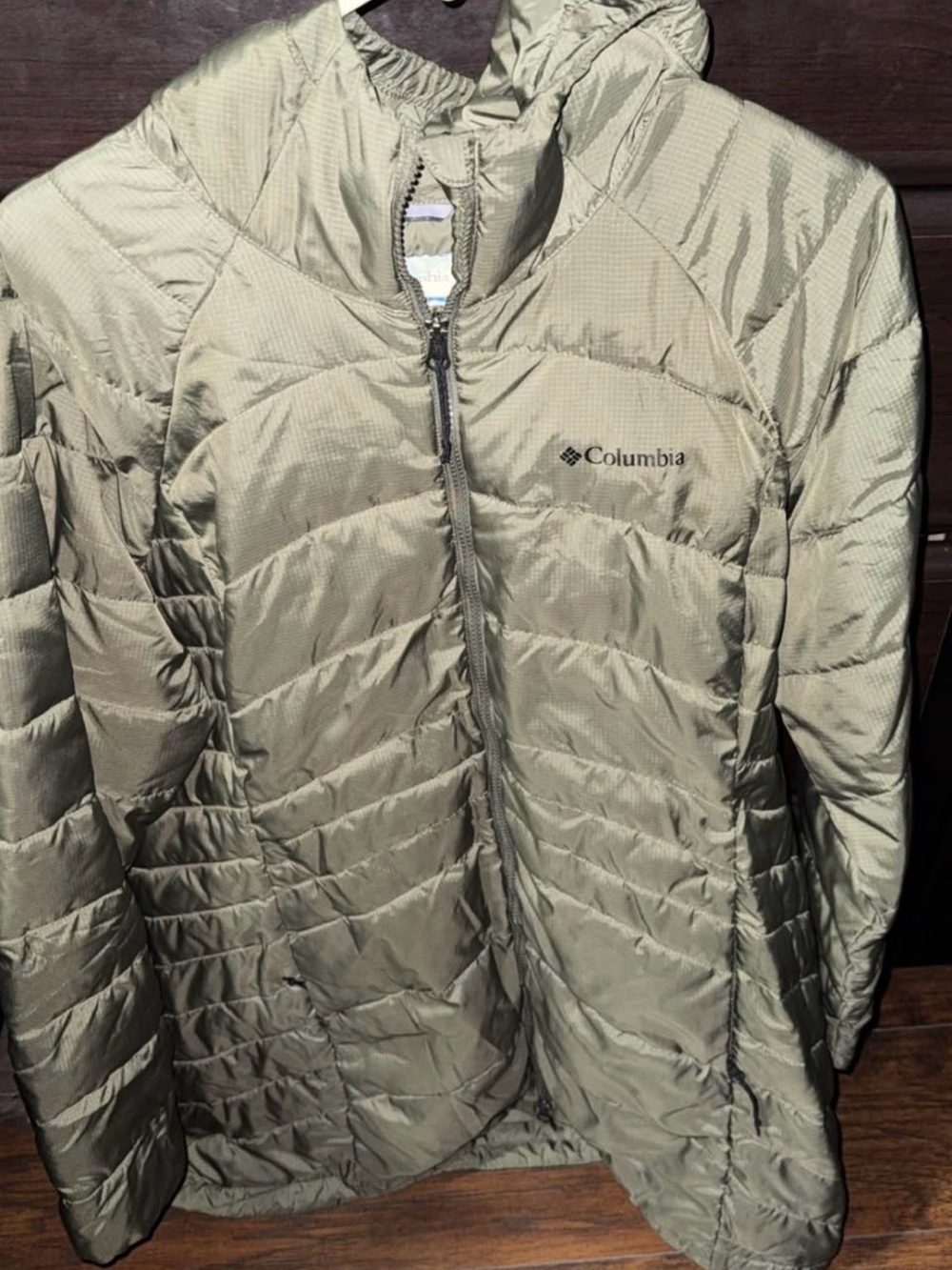 Columbia Quilted Hooded Jacket - Olive